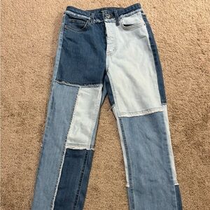 Patchwork Multi-Blue Women’s Jeans